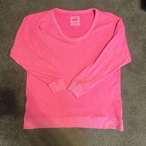 Aerie Bright Pink Crew Neck Sweater